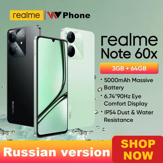 [New] realme Note 60x Smartphone Russian Version 5000mAh Battery