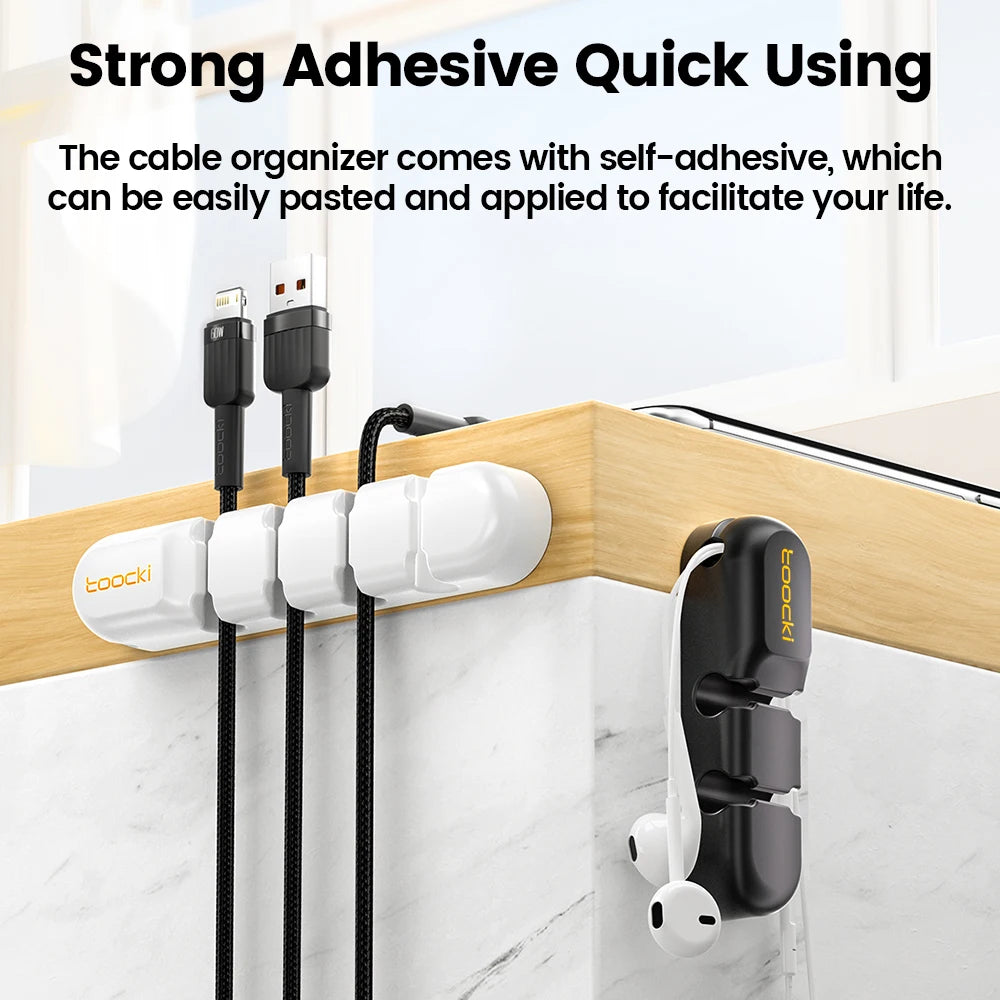 Toocki Cable Organizer 3 5 7 Hole Cables Winder Flexible Wire