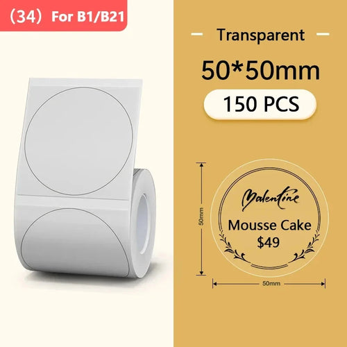 Niimbot Mini Printer Thermal Wire White/ Cable/Color/Round Sticker