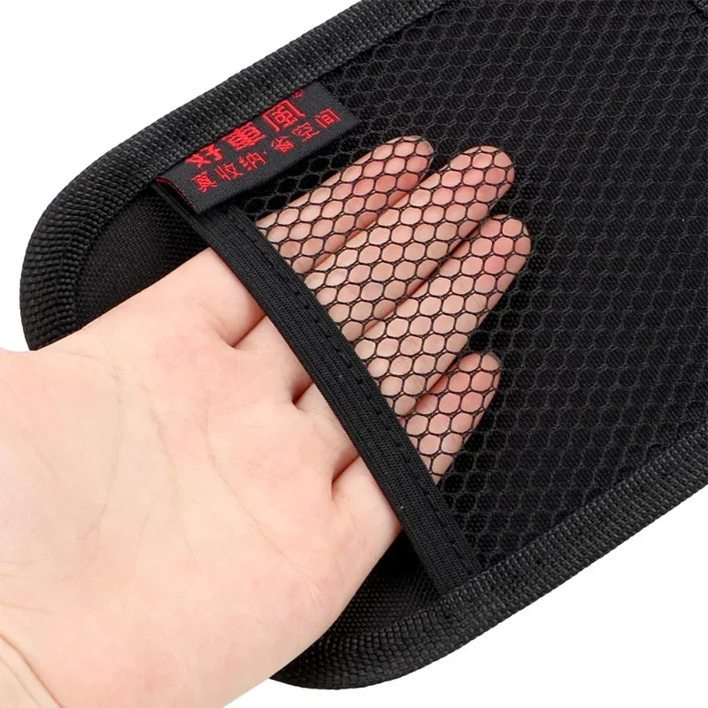 Small Car Net Pocket Leather Oxford Fabric Mesh Bag Phones Coins Keys