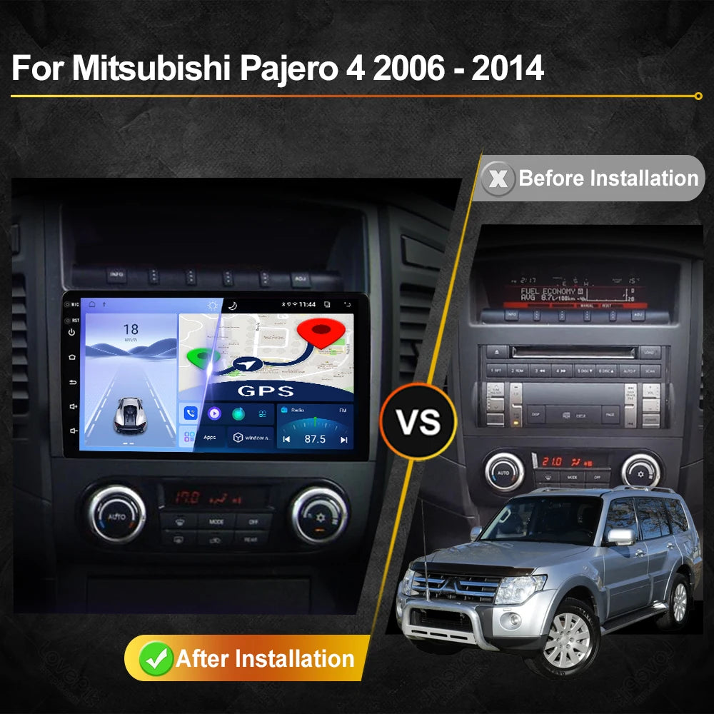 For Mitsubishi Pajero 4 2006-2014 Car Radio Android Automotive