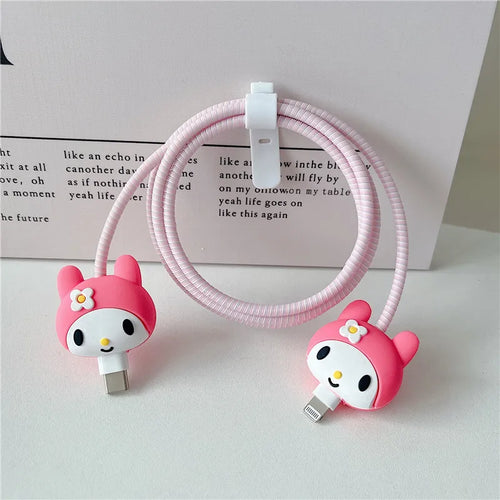 4Pcs/Set 1.4m Data Line Cable Winder Protection Cable Spring Rope