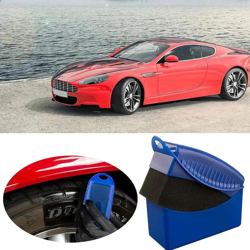 2Piece Car Tires Waxing Polishing Cleaning Wipe Washing Tire Tyre