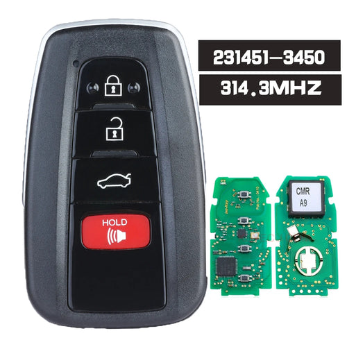 KEYECU 231451-3450 HYQ14FLA Smart Remote Key Fob 314.3MHz for Toyota
