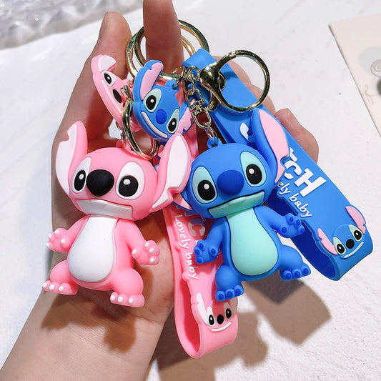 Disney Stitch Toys Keychain Anime Figure Stitch Pendant Keychain Sweet