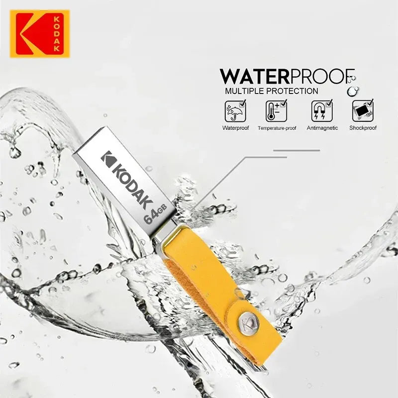 KODAK K122 USB 2.0 Pen Drive 32GB 64GB 128GB Metal USB Flash Drive