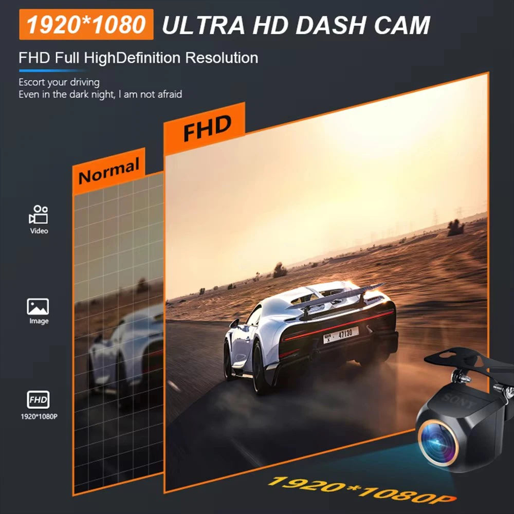 AHD 1920x1080P Car Rear View Camera 200° For Fisheye Golden Lens Full