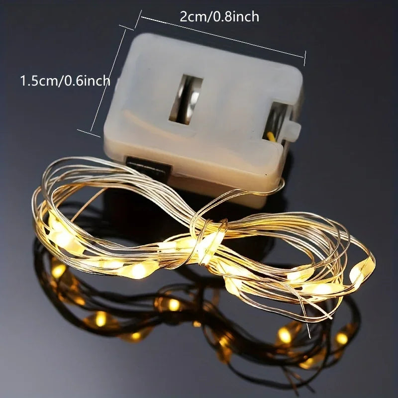 Outside 10 Pack Waterproof Mini Fairy Lights Copper With 3 Speed Modes
