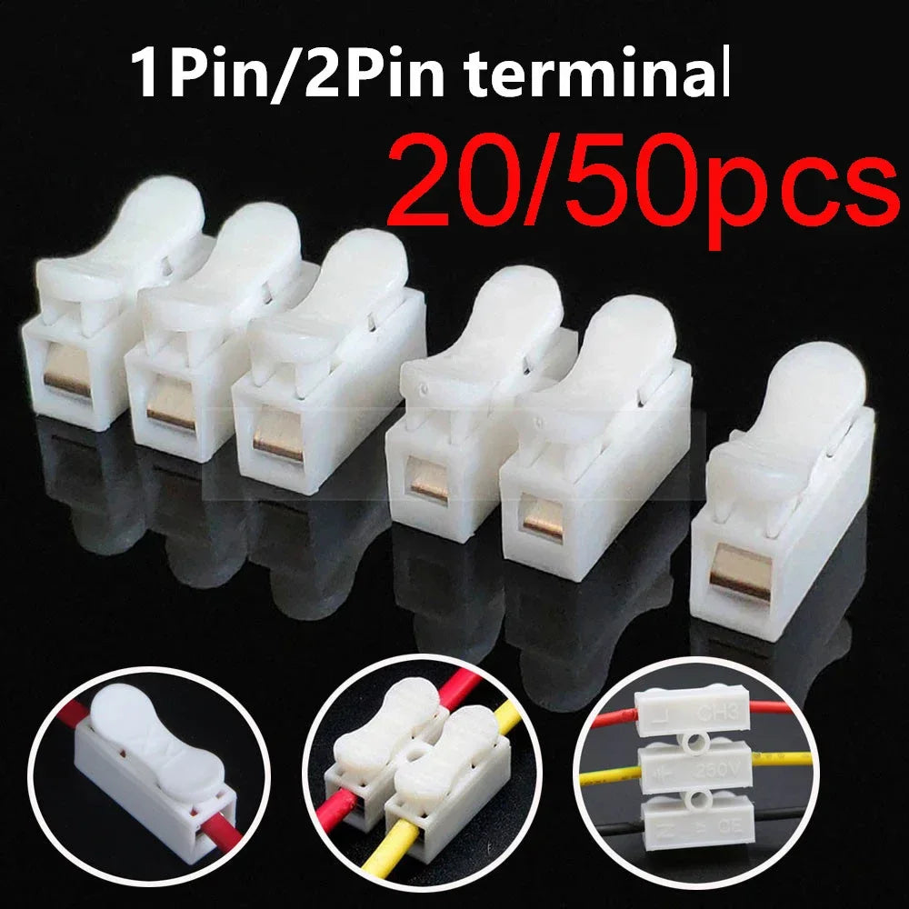 20/50Pcs No Solding Quick 3P 2P Cable Wire Connector No Screw Terminal