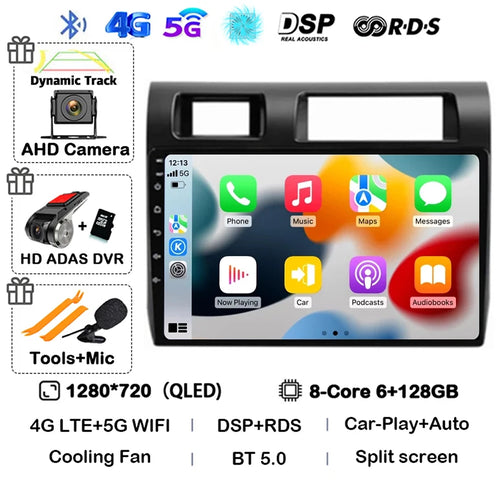 Android 14 Carplay Car Radio For Toyota Pickup Land Cruiser LC 70 79