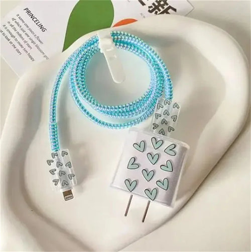 Cherry Frosted Style Charger Cable Protection Cover For iphone US