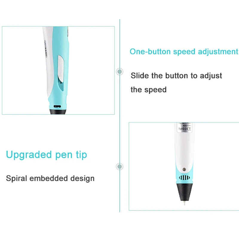 3D Pen For Children 3D Drawing Printing Pen with LCD Screen With PLA