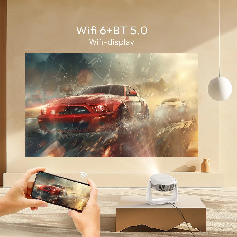 Vevshao A10 Smart 1080P Projector Android 11.0  With 5G WiFi Lamp
