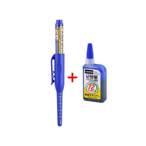 45mm Waterproof Deep Hole Marker Pens Long Nib Head Carpenter Pen