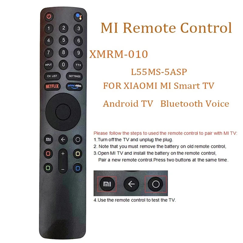 New XMRM-010 Voice Laser Bluetooth Remote Control for Xiaomi MI TV 4S