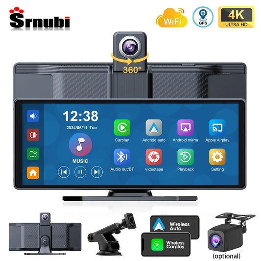 10.26" Car DVR Intelligent Screen with 4K 360° Rotation Dash Cam