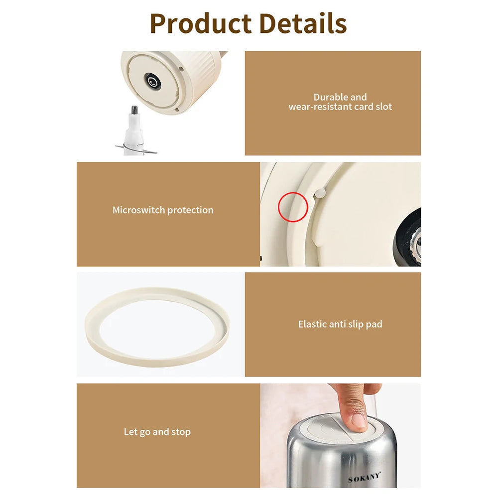 Electric Household Meat Grinder & Juicer Food Processor Kitchen Garlic