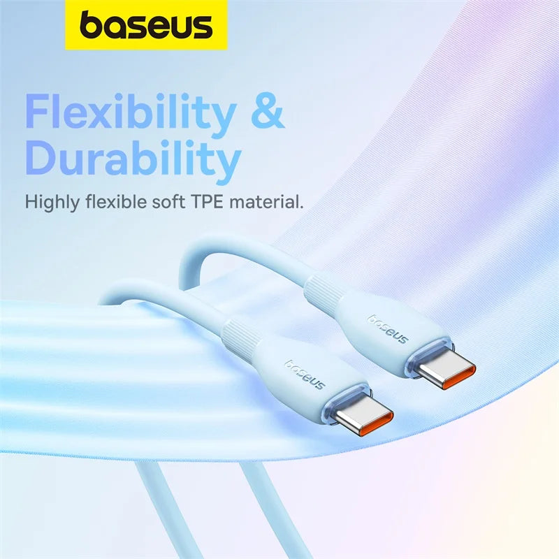 Baseus PD 100W USB C To USB Type C Cable For Macbook Fast Charging