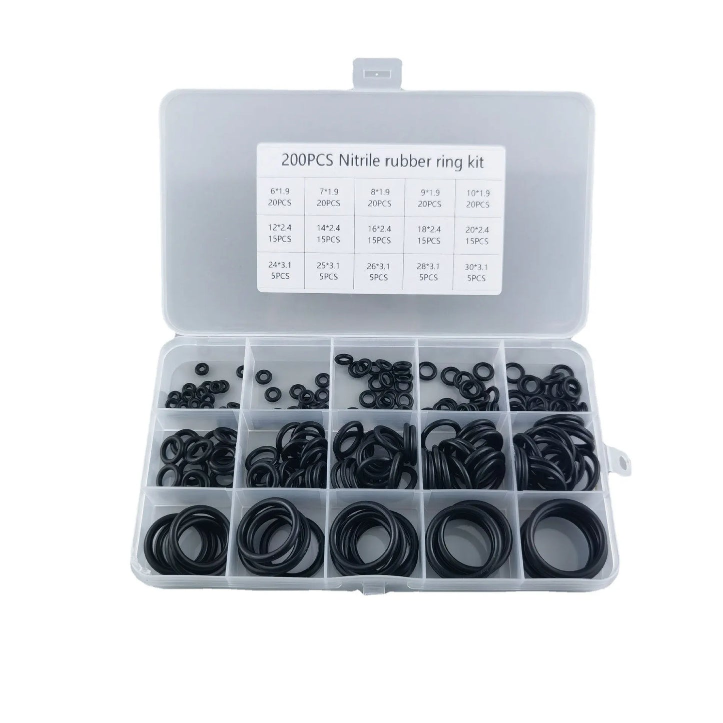 200pcs Rubber O-ring Boxed For Faucet Hose Connector Seal Valve Water