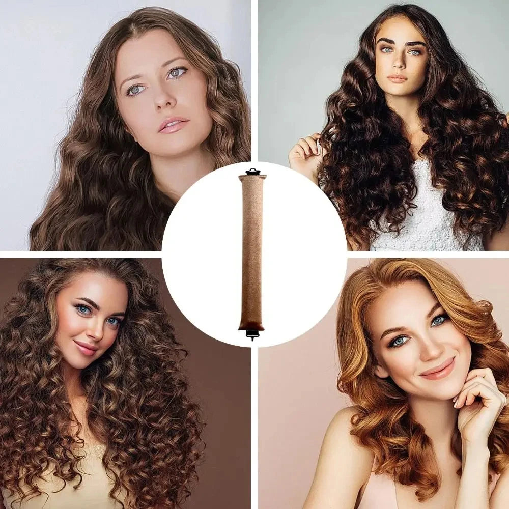 Big Wave Lazy Heatless Curling Rod Plush Head Hair Curler Wave Form