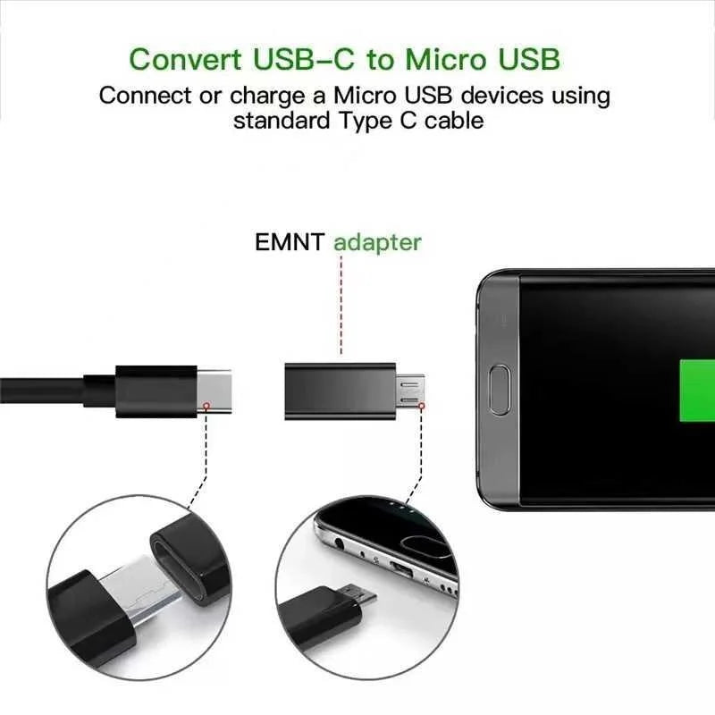 Micro USB Male To Type C Female Adapter Connector for Xiaomi Huawei