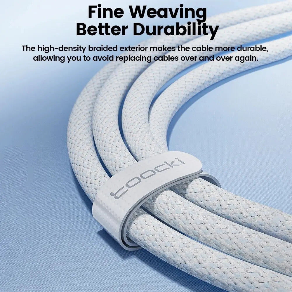 Toocki 6A USB Cable Type C 66W Fast Charging For Huawei P40 P30 Type C