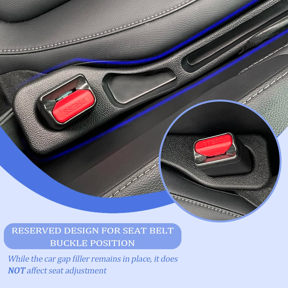 2pcs/set Universal Car Seat Side Sealing Strip Car seat gap strip