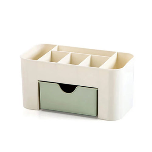 Makeup Organizer Storage Box With Drawer Cotton Swab Stick Storage