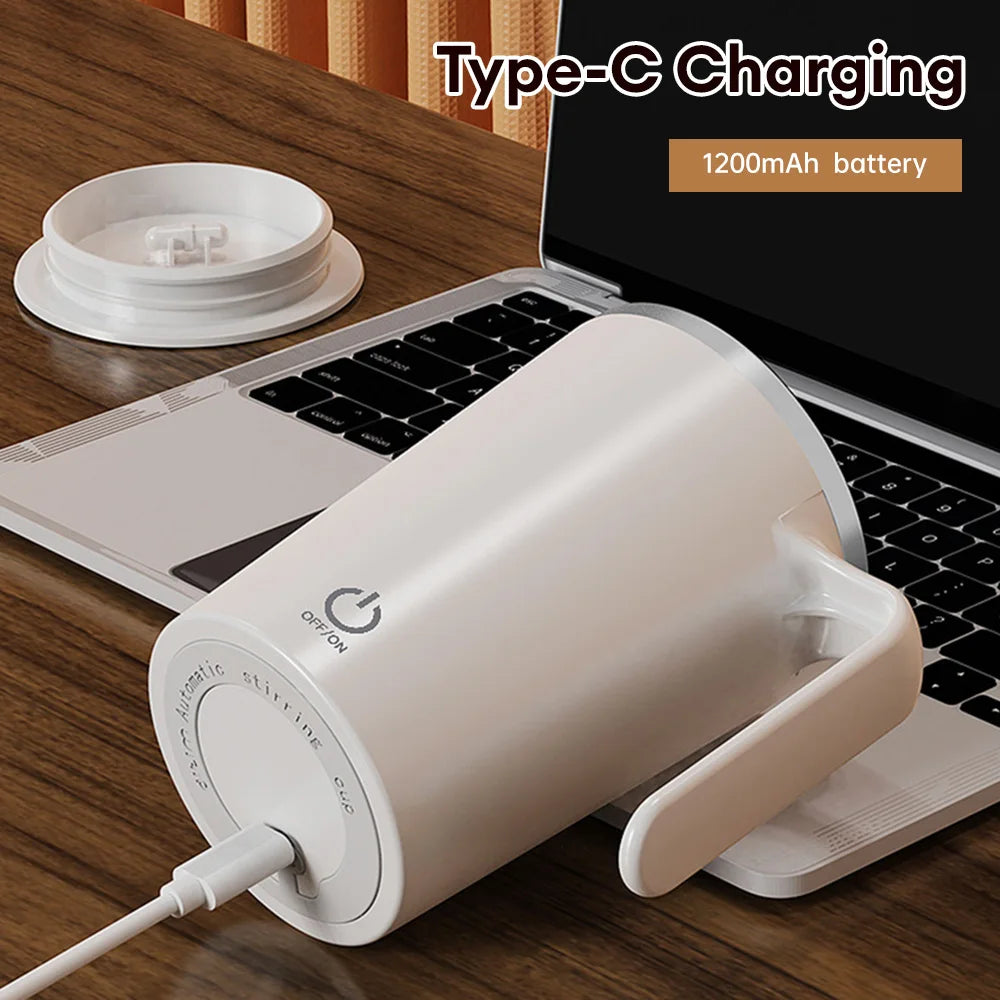 Automatic Stirring Cup Magnetic Mug 400ml Stainless Steel Coffee