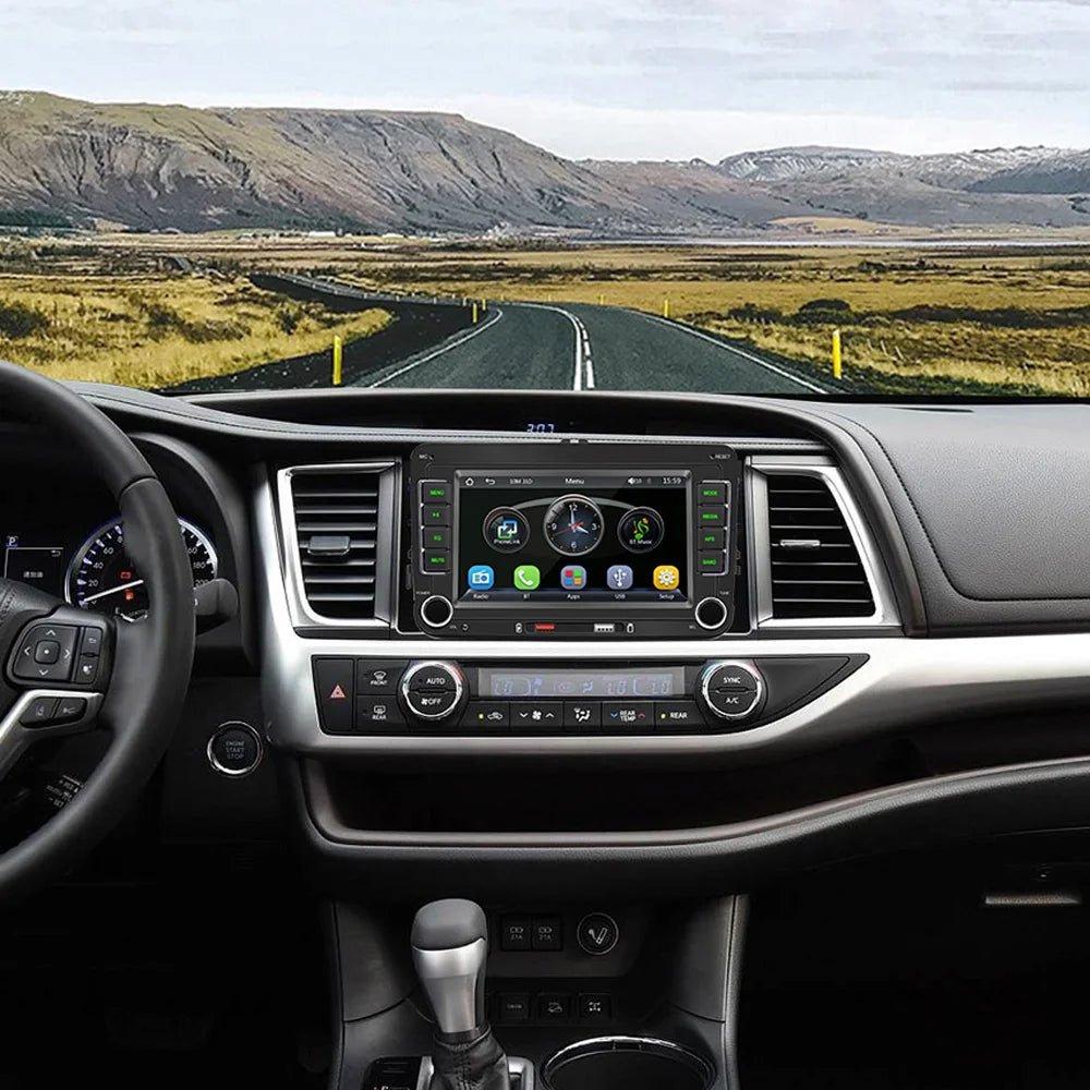 ESSGOO 2 Din Car Radio GPS Android Auto Carplay For 7" VW / Volkswagen