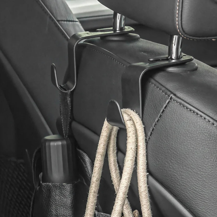 4Pcs Car Headrest Hooks Hanger for Bags Seat Back Organizer Holder
