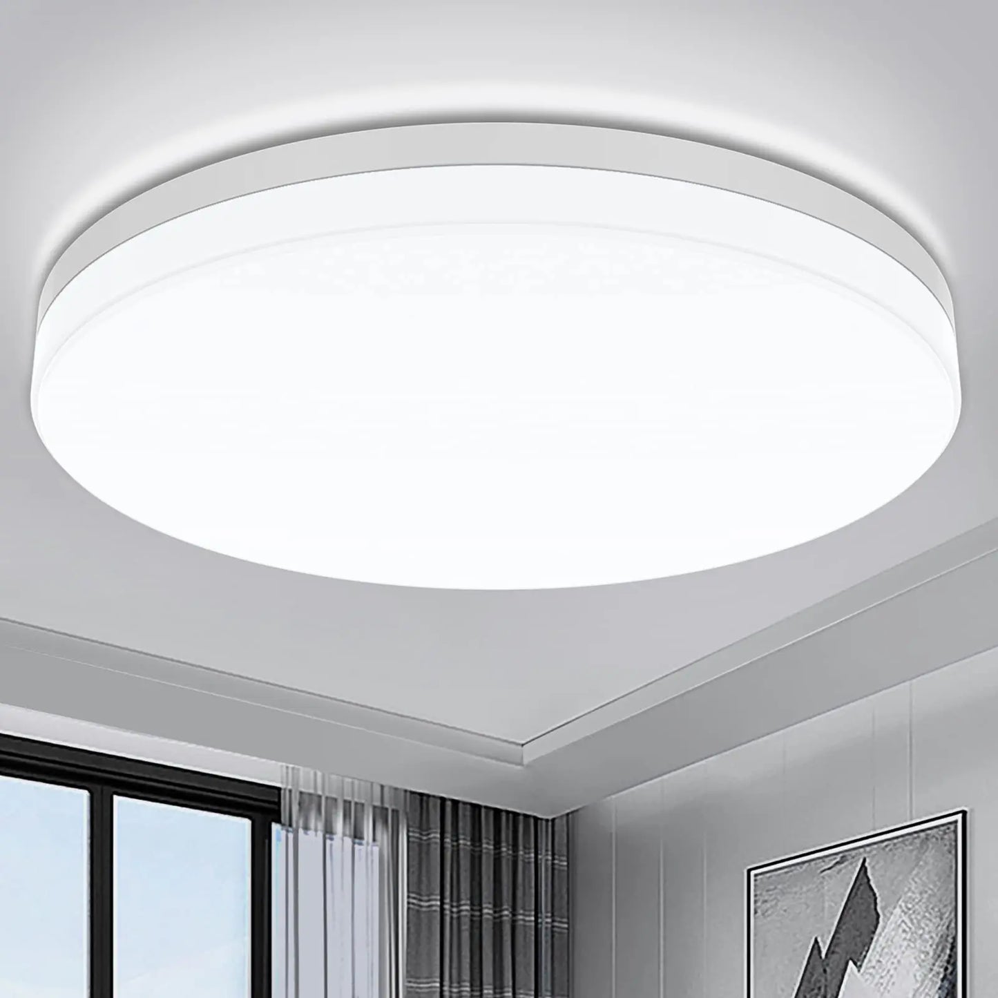 IRALAN Ultra-thin Round LED Ceiling Light Bedroom Light Neutral White