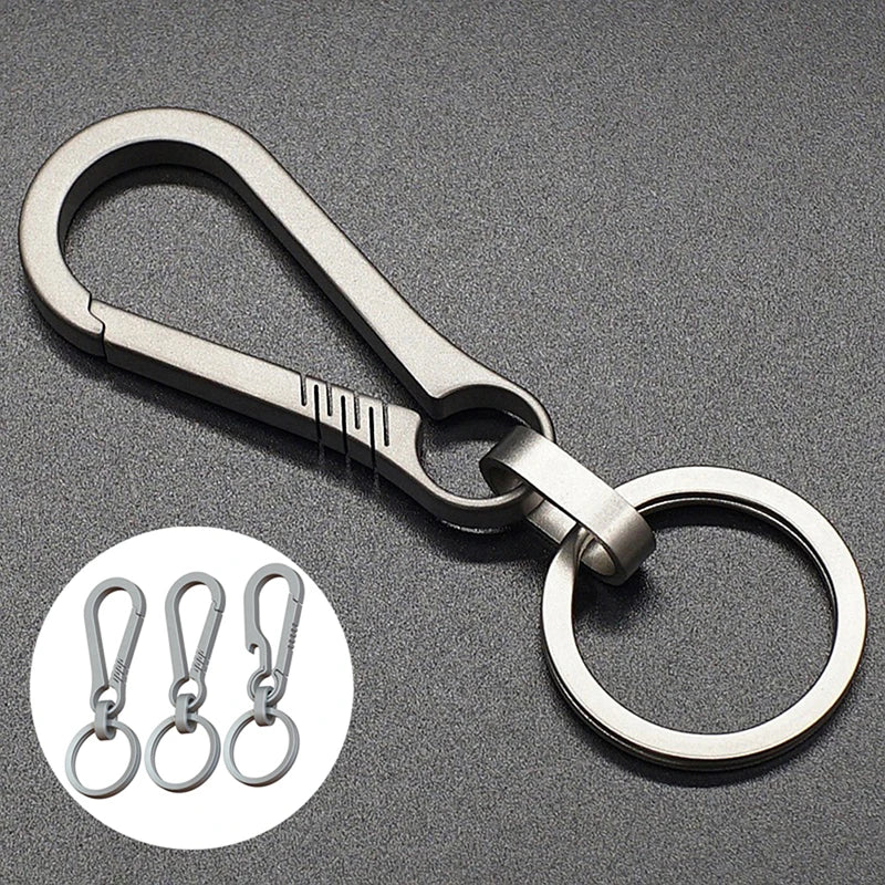 1PC Titanium Alloy Keychain Tiranium Buckle Key Ring Car Accessor