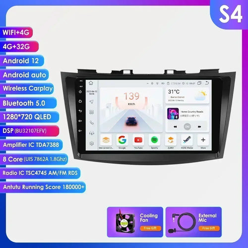 Hizpo Car Radio Multimedia Player For Suzuki Swift 4 2011 2012 2013