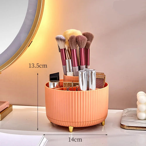 Rotating makeup box storage bin, desktop compartment, lipstick