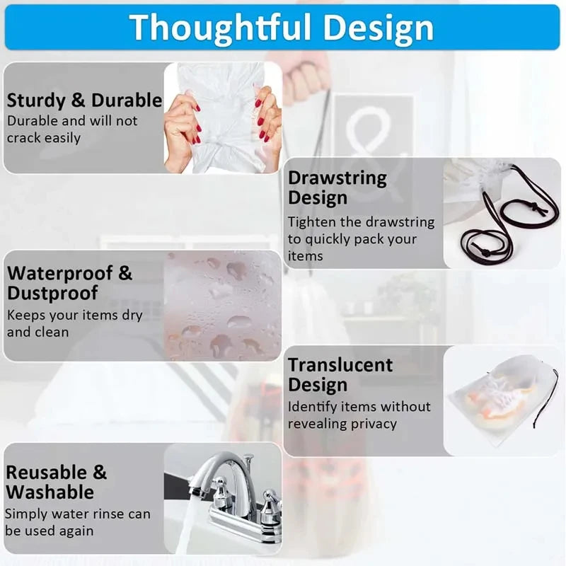 10PCS Portable Shoe Storage Drawstring Eco Storage Bag for Sundries