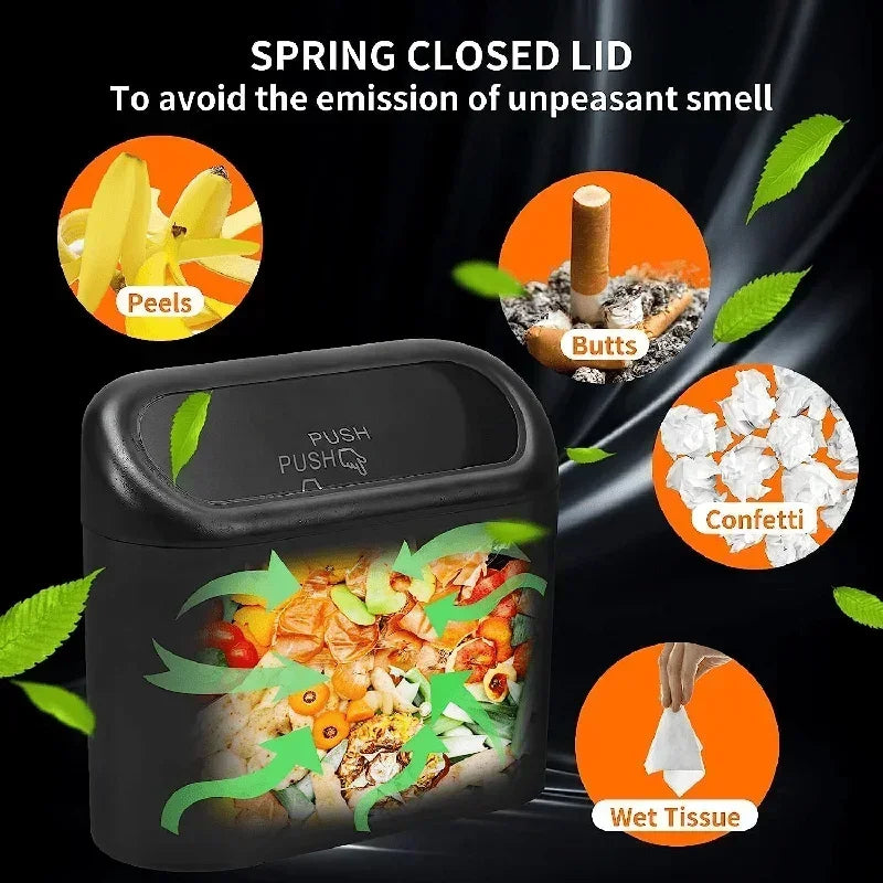 3Pcs Car Trash Can (with Lid) Contains 60 (300) Garbage Bags, Small