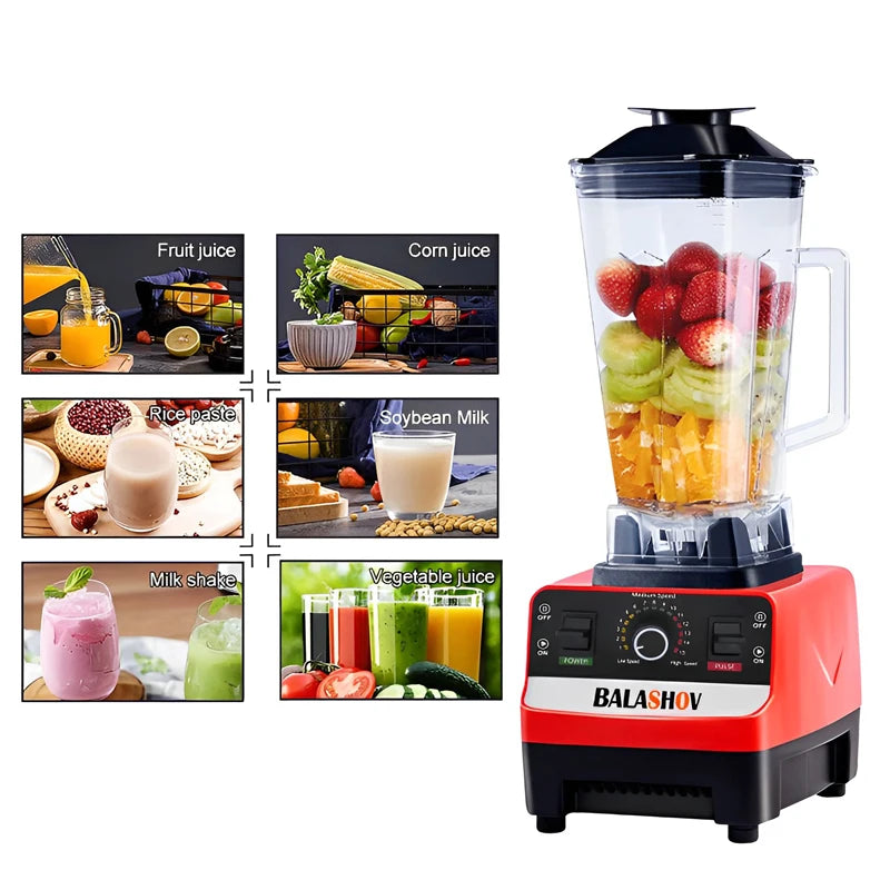2000W Heavy Duty Commercial Blender Stationary Mixer Food Processor