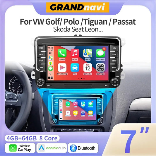 GRANDnavi Android13 Car Radio GPS For VW Volkswagen Skoda Octavia Golf