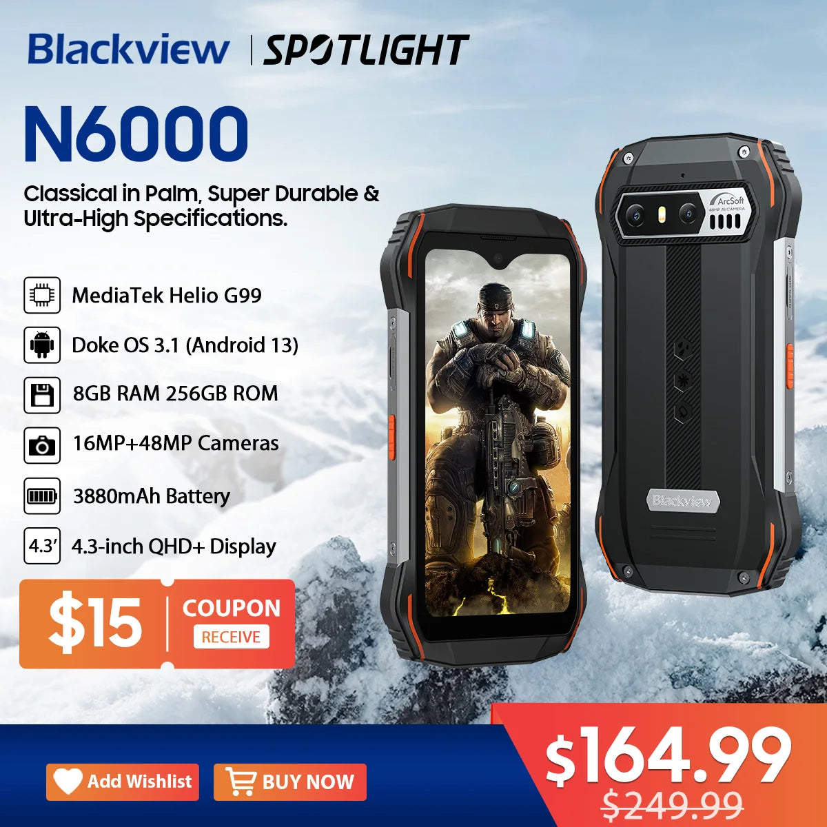 [World Premiere] Blackview N6000 Rugged Machine 4.3" Display Android
