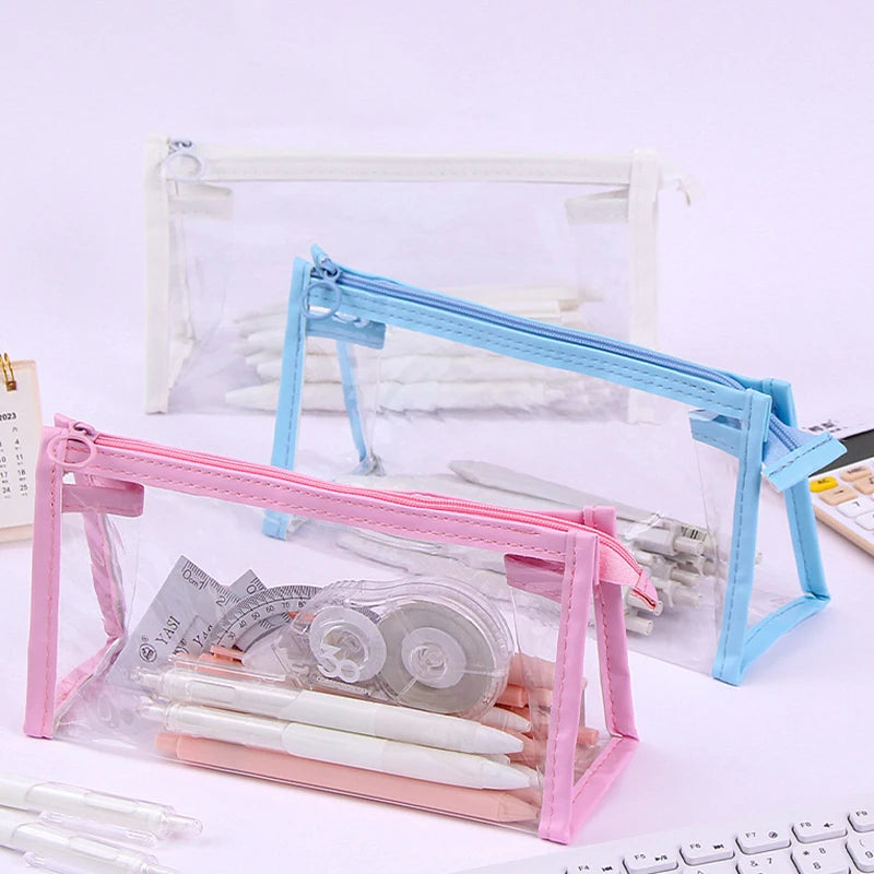 1PC Stationery Large Capacity Zipper Storage Bag for Elementary School