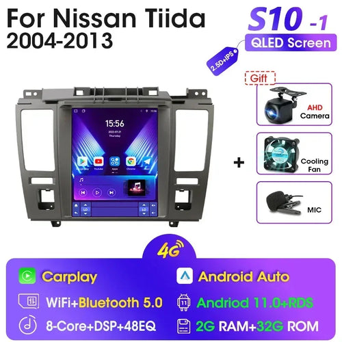 JMCQ 2 Din Car Radio Multimedia Video Player For Nissan Tiida C11