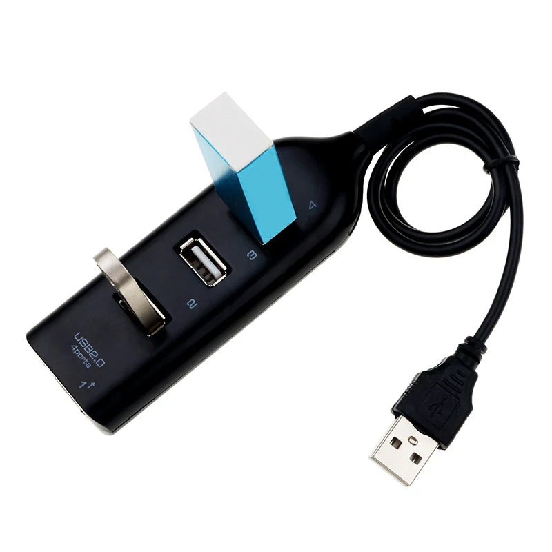 High Speed USB Hub 4 Port USB 2.0 with Cable Mini USB Splitter Hub Use