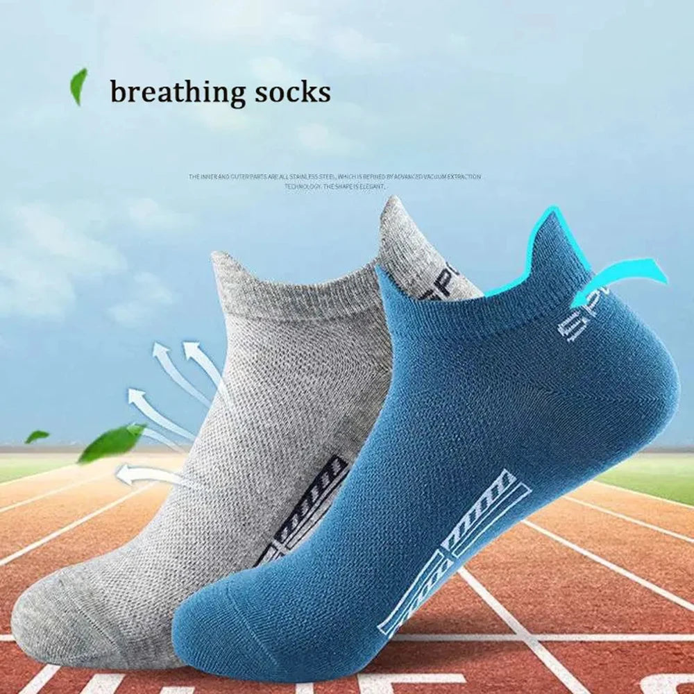 5 Pairs Men's Socks High Quality Women's Low Cut Round Neck Ankle