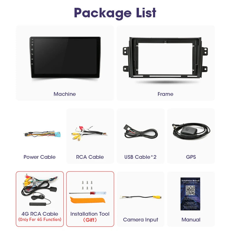 Srnubi Android Car Radio For Suzuki SX4 2006 - 2014 For Fiat Sedici