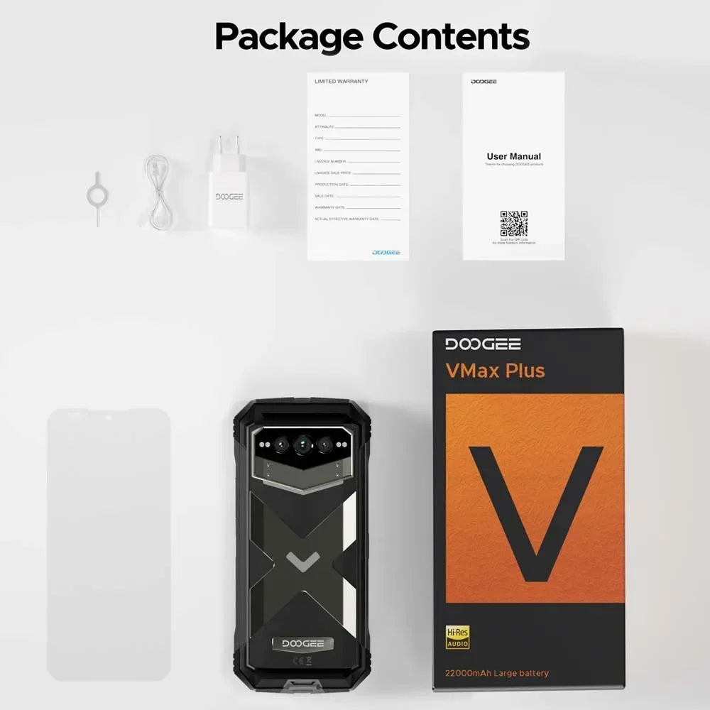 Global Version DOOGEE V Max Plus Rugged Phone 6.58" 120Hz 36GB(16+20)