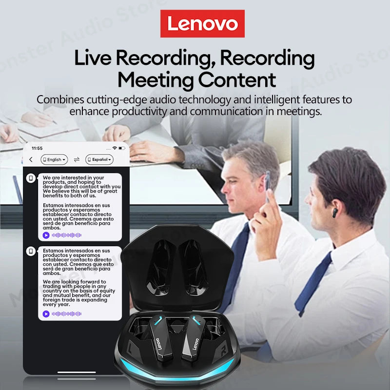 Lenovo GM2 PRO AI Multi-Language Translation Wireless Bluetooth