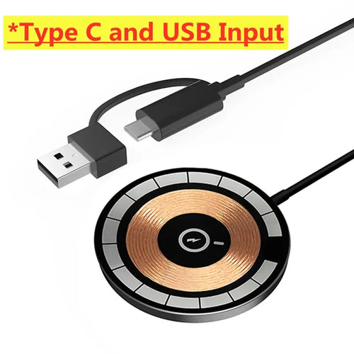 Magnetic 30W Wireless Charger Pad Stand for iPhone 15 14 13 12 11 Pro