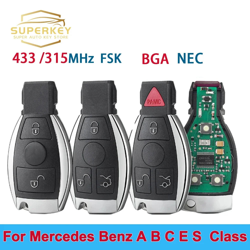 Superkey 3 Buttons Smart Car Key  For 2000 - 2010 2000+ Mercedes Benz