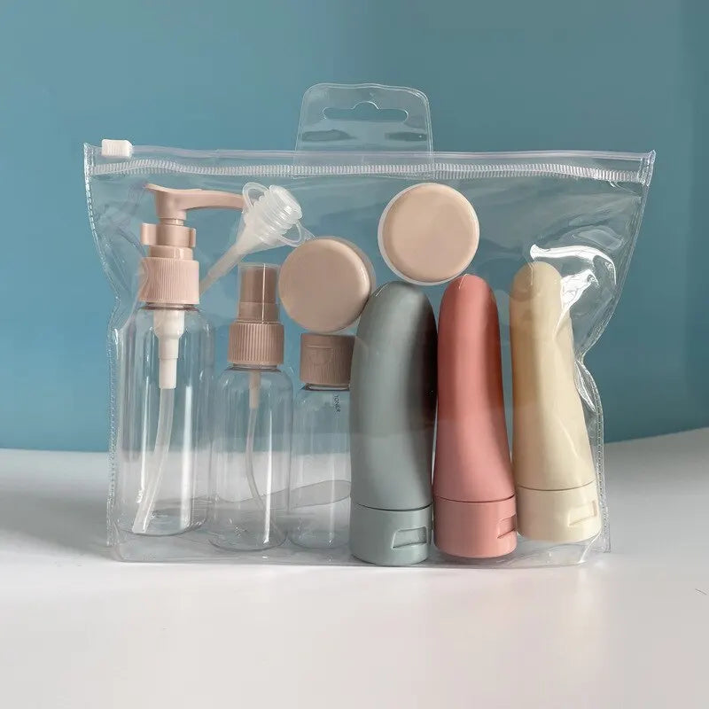 11pcs Travel Bottles Set With Storage Bag Travel Size Empty Liquid